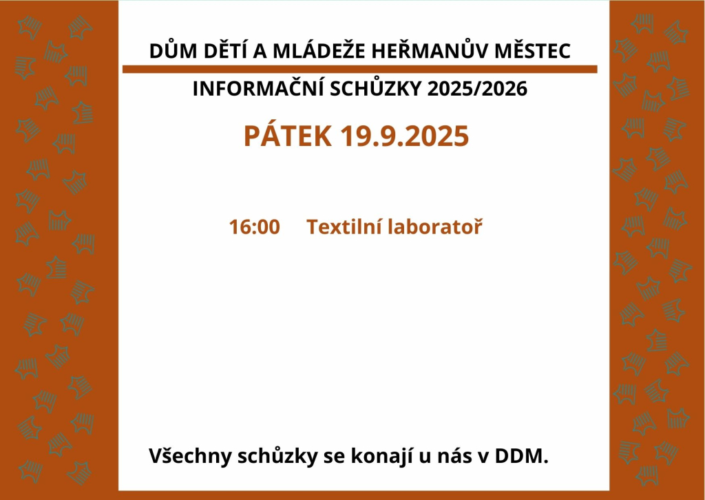 INFORMAČNÍ SCHŮZKA