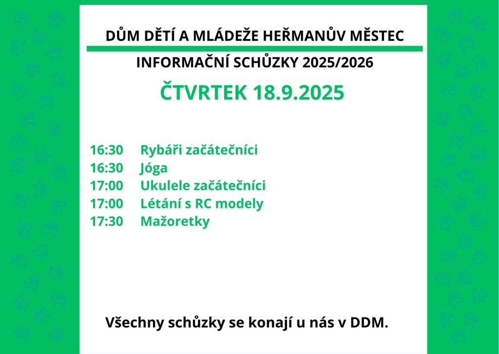 INFORMAČNÍ SCHŮZKY