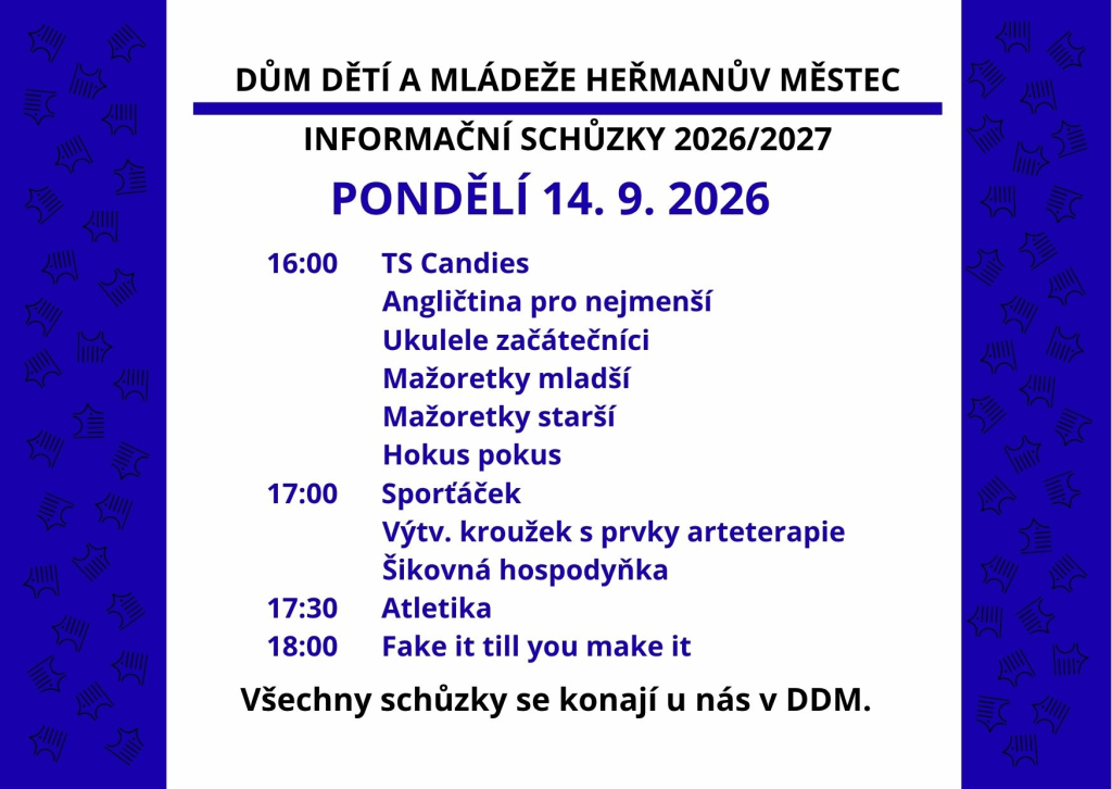 INFORMAČNÍ SCHŮZKY 