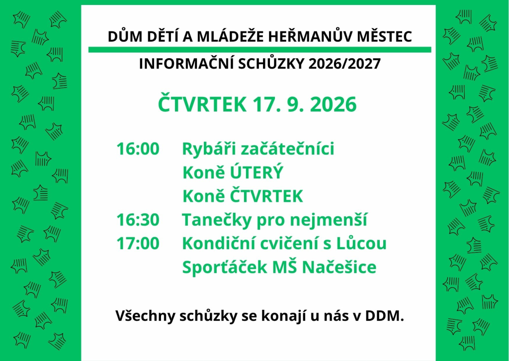 INFORMAČNÍ SCHŮZKY 