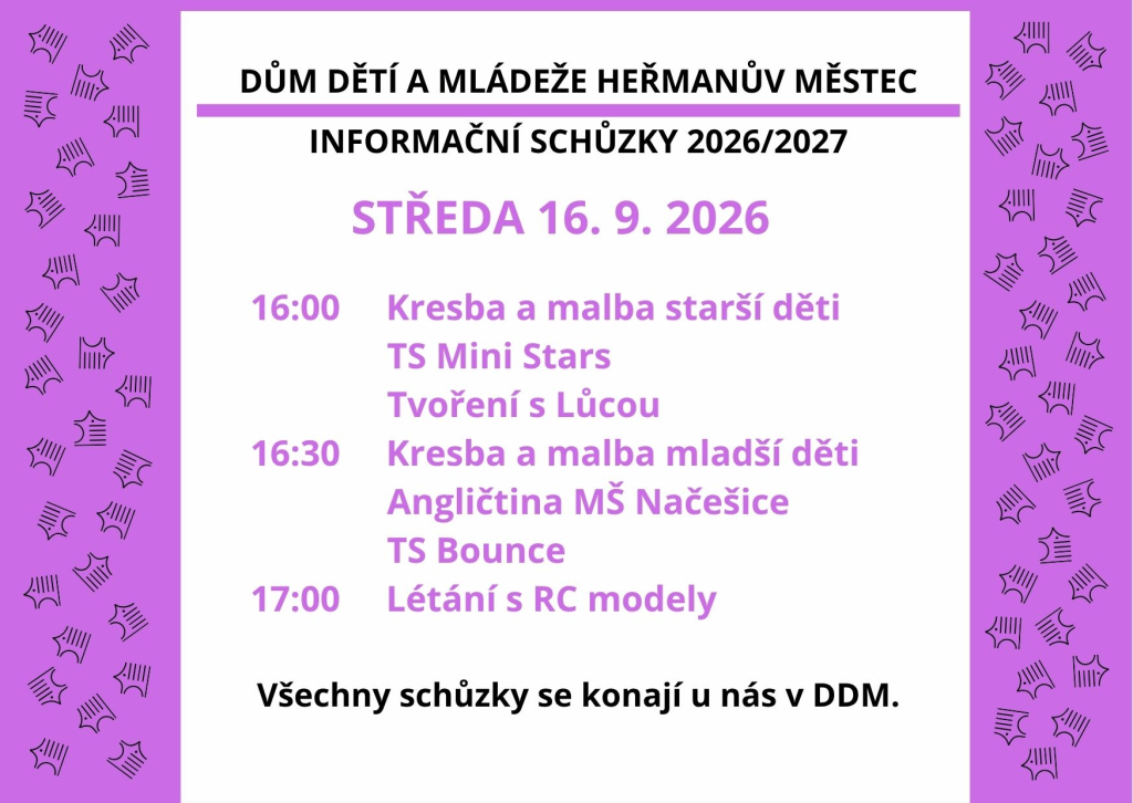 INFORMAČNÍ SCHŮZKY