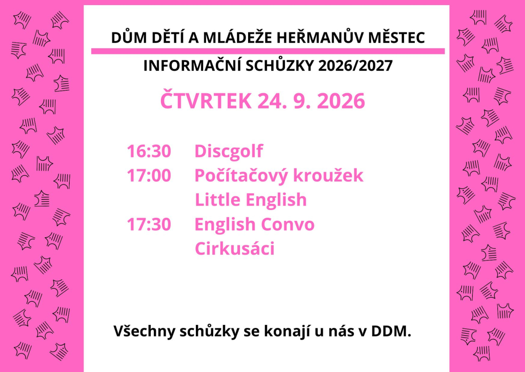 INFORMAČNÍ SCHŮZKY 