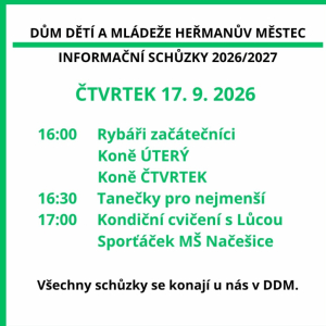 INFORMAČNÍ SCHŮZKY 