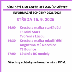 INFORMAČNÍ SCHŮZKY
