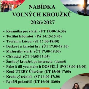 NABÍDKA KROUŽKŮ AKTUÁLNĚ